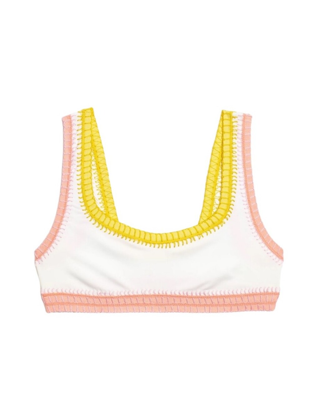NWT Solid & Striped x Madewell Crochet Trim Elle Bikini Swim Top Size Large